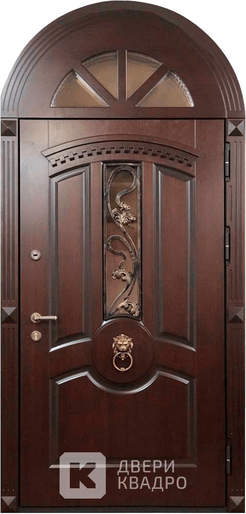 Арочная дверь с коваными элементами АДМ-001